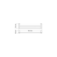 Держатель полотенец двойной WasserKRAFT Leine K-5040WHITE