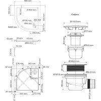 Душевой поддон WasserKraft Изен (Isen) 26T01