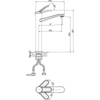 Смеситель для раковины высокий DQ DA1062041