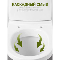 Унитаз-компакт Santek "Римини" эконом: 1-реж полипроп 00052982 1WH111758