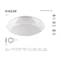 Потолочный светодиодный светильник Lumin'arte 36 Вт, 2880 Лм, 390x75 мм, 6000К Холодный свет, освещает 20м² C10LLW36W