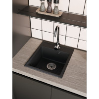 Мойка для кухни Teymi 42х48 черная матовая Helmi Smart T120108 ЦБ-00266887 ЦБ-00266888