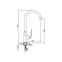Смеситель для кухни Haiba хром HB70616