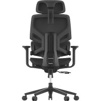 Кресло Cactus CS-CHR-MC01-BK черный, сетка/экокожа, с подголовником, крестовина пластик 1884164