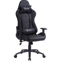 Игровое кресло CACTUS с RGB-подсветкой, черный/красный, экокожа, с подголовником, крестовина сталь 1660794