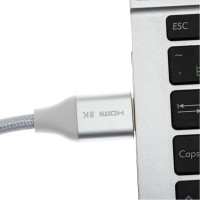 Аудио-видео кабель CACTUS CS-HDMI.2.1-1.8 HDMI (m)/HDMI (m) 1.8м. позолоч.конт. серебристый 1723634