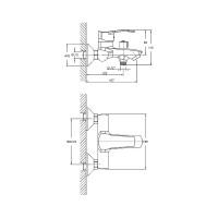 Смеситель для ванны Haiba с коротким изливом, хром HB6070