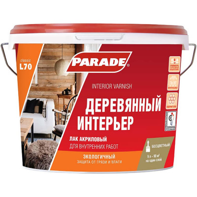 Акриловый лак PARADE L70 Деревянный интерьер Лк-00010339