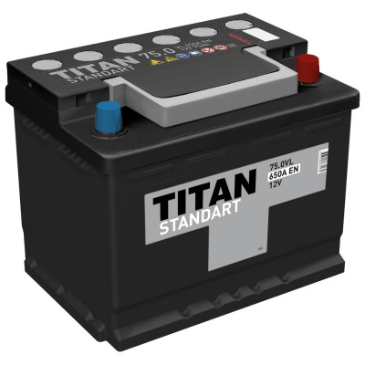 Аккумулятор TITAN STANDART 75.0 VL 4607008882230