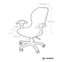 Чехол на мебель ГЕЛЕОС 701 для компьютерного кресла, стула, синий ГЧ00701