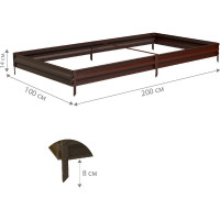 Готовая грядка Delta-Park GS100-2 1x2 м, коричневая, 14 см 3001038_8