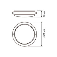 Светодиодный светильник Jazzway настенно-потолочный "Банник" PBH-PC2-RA 18Вт 6500К IP65 ЖКХ ДБП кругл. пылевлагозащитный белый 5032309