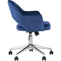 Офисное кресло Стул Груп Кларк, велюр, синий CLARKSON BLUE CHROME