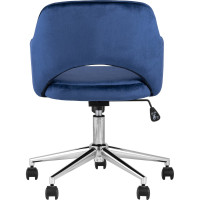 Офисное кресло Стул Груп Кларк, велюр, синий CLARKSON BLUE CHROME