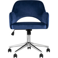 Офисное кресло Стул Груп Кларк, велюр, синий CLARKSON BLUE CHROME