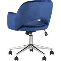 Офисное кресло Стул Груп Кларк, велюр, синий CLARKSON BLUE CHROME