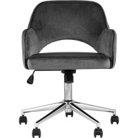 Офисное кресло Стул Груп Кларк, велюр, серый CLARKSON GREY CHROME