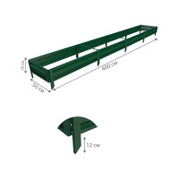 Готовая грядка Delta-Park GL 0.5х4 м, зеленая 30010_GL504Gr