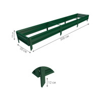 Готовая грядка Delta-Park GL 0.5х3 м, зеленая 30010_GL503Gr