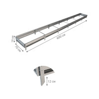 Готовая грядка Delta-Park GL 0.7х6 м, серебристая 30010_GL706Zn