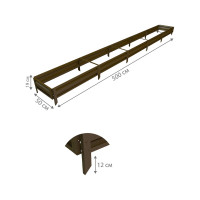 Готовая грядка Delta-Park GL 0.5х5 м, коричневая 30010_GL505Br