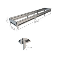 Готовая грядка Delta-Park GL 0.5х3 м, серебристая 30010_GL503Zn