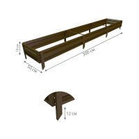Готовая грядка Delta-Park GL 0.5х3 м, коричневая 30010_GL503Br