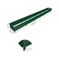 Сборная грядка Delta-Park GU 0.5х6 м, зеленая 30011_GU506Gr