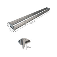Сборная грядка Delta-Park GU 0.5х6 м, серебристая 30011_GU506Zn