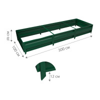 Сборная грядка Delta-Park GU 1х3 м, зеленая 30011_GU13Gr