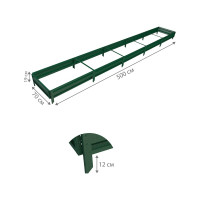Готовая грядка Delta-Park GL 0.7х5 м, зеленая 30010_GL705Gr