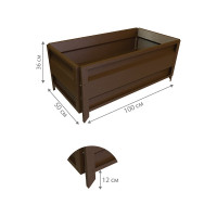 Сборная грядка Delta-Park GU 0.5х1 м, коричневая 30011_GU501Br