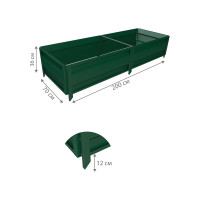 Сборная грядка Delta-Park GU 0.7х2 м, зеленая 30011_GU702Gr