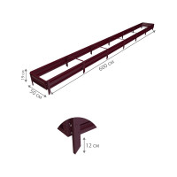 Готовая грядка Delta-Park GL 0.5х6 м, коричнево-красная 30010_GL506Ch
