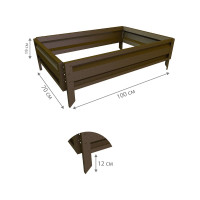 Готовая грядка Delta-Park GL 0.7х1 м, коричневая 30010_GL701Br