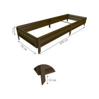 Готовая грядка Delta-Park GL 0.7х2 м, коричневая 30010_GL702Br