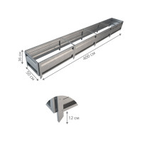 Сборная грядка Delta-Park GU 0.5х4 м, серебристая 30011_GU504Zn