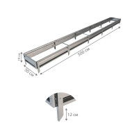Готовая грядка Delta-Park GL 0.5х5 м, серебристая 30010_GL505Zn