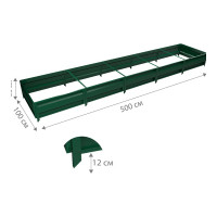 Сборная грядка Delta-Park GU 1х5 м, зеленая 30011_GU15Gr