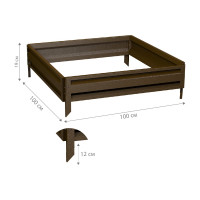 Готовая грядка Delta-Park GL 1х1 м, коричневая 30010_GL11Br