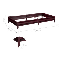 Готовая грядка Delta-Park GL 1х2 м, коричнево-красная 30010_GL12Ch
