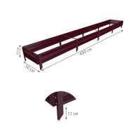 Готовая грядка Delta-Park GL 0.5х4 м, коричнево-красная 30010_GL504Ch