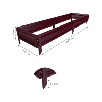 Готовая грядка Delta-Park GL 0.5х2 м, коричнево-красная 30010_GL502Ch