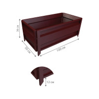 Сборная грядка Delta-Park GU 0.5х1 м, коричнево-красная 30011_GU501Ch