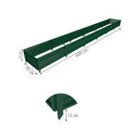 Сборная грядка Delta-Park GU 0.7х6 м, зеленая 30011_GU706Gr