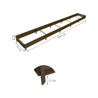Готовая грядка Delta-Park GL 0.7х5 м, коричневая 30010_GL705Br