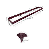Готовая грядка Delta-Park GL 0.7х5 м, коричнево-красная 30010_GL705Ch
