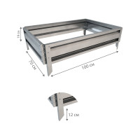 Готовая грядка Delta-Park GL 0.7х1 м, серебристая 30010_GL701Zn