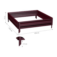 Готовая грядка Delta-Park GL 1х1 м, коричнево-красная 30010_GL11Ch