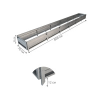 Сборная грядка Delta-Park GU 0.7х6 м, серебристая 30011_GU706Zn